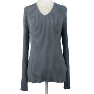 𝅺NEW WITH TAGS‎ LOVE TREE V-NECK RIBBED TIE BACK WOMEN'S TOP